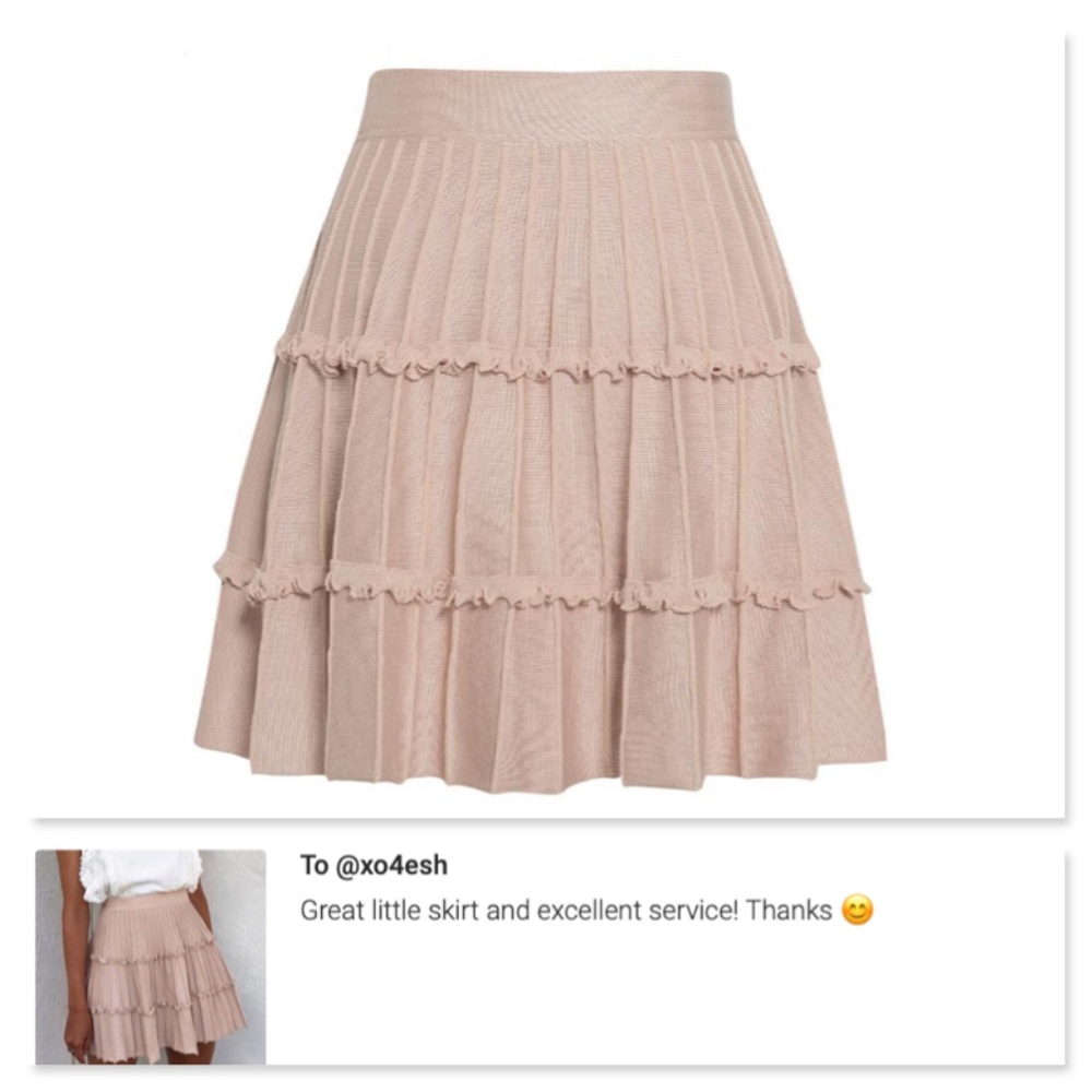 Pastel Pink Pleated High Waist Short Skirt - Picture 7 of 8